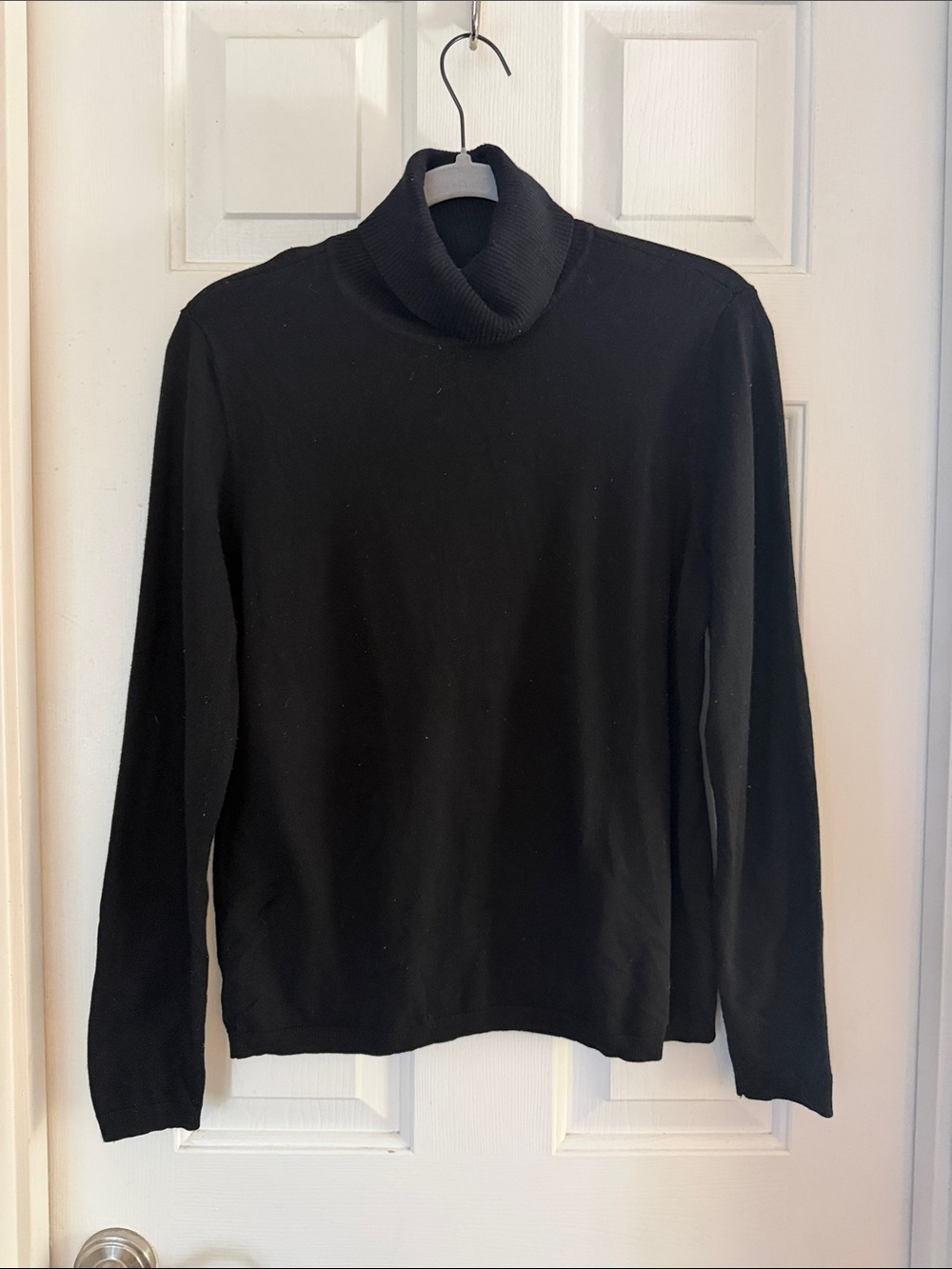 Chico's Black Ribbed Turtleneck sweater medium